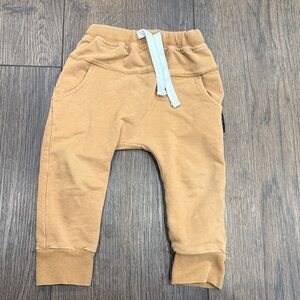 Little Bipsy brown Kids Joggers with White Drawstring